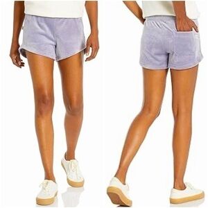 UGG Valerius Velvet Elastic Waist Pull On Soft Lounge Cozy Shorts in Cloudy Grey
